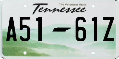 TN license plate A5161Z