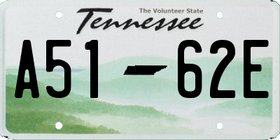 TN license plate A5162E