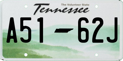 TN license plate A5162J