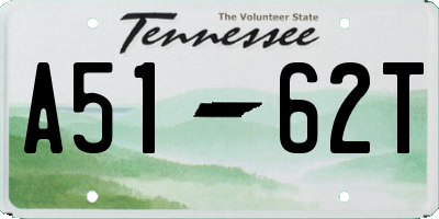 TN license plate A5162T