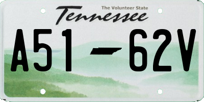 TN license plate A5162V