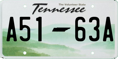 TN license plate A5163A