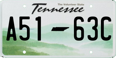 TN license plate A5163C