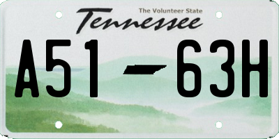 TN license plate A5163H