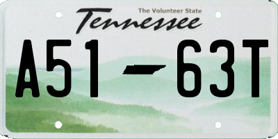 TN license plate A5163T
