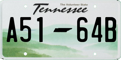 TN license plate A5164B