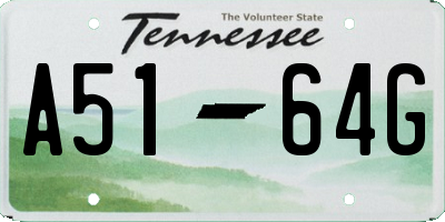 TN license plate A5164G