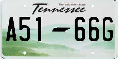 TN license plate A5166G