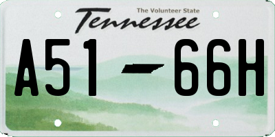 TN license plate A5166H
