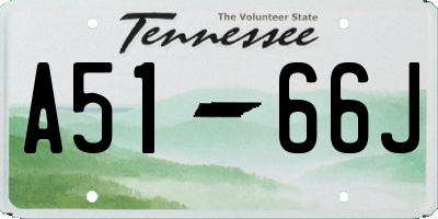 TN license plate A5166J
