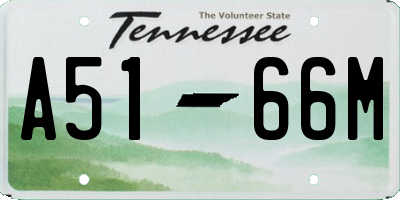TN license plate A5166M