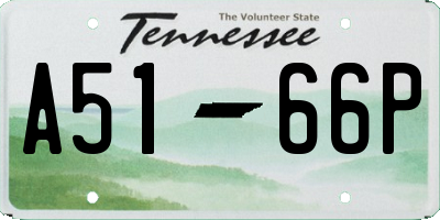 TN license plate A5166P