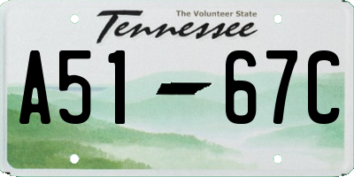 TN license plate A5167C
