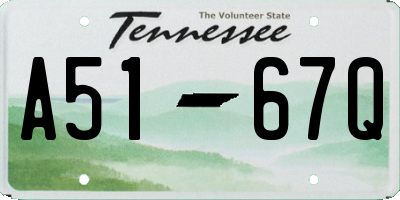 TN license plate A5167Q