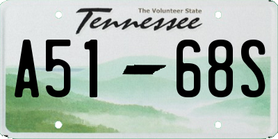 TN license plate A5168S