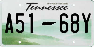 TN license plate A5168Y