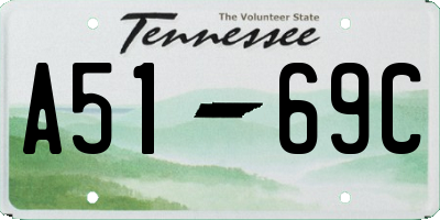 TN license plate A5169C