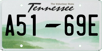TN license plate A5169E