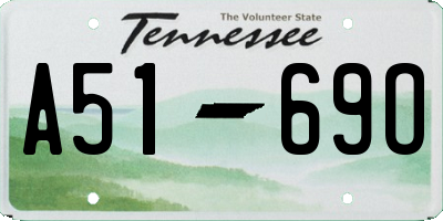 TN license plate A5169O
