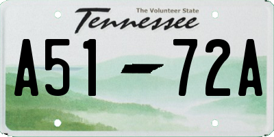 TN license plate A5172A
