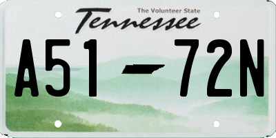 TN license plate A5172N