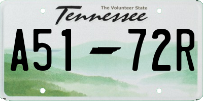 TN license plate A5172R