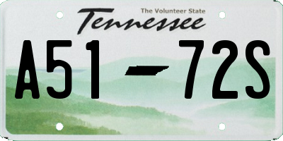 TN license plate A5172S