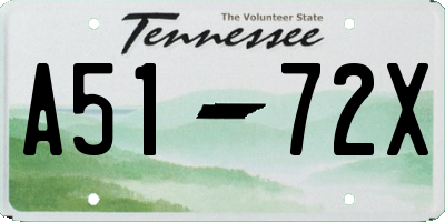 TN license plate A5172X