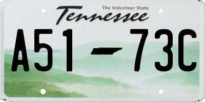 TN license plate A5173C