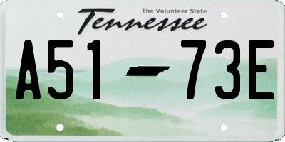 TN license plate A5173E