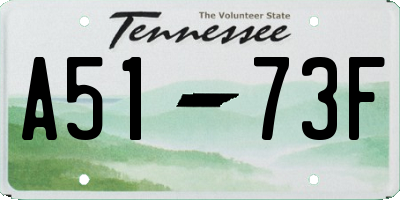 TN license plate A5173F