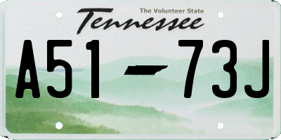TN license plate A5173J