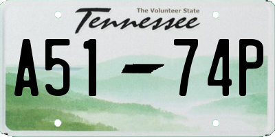 TN license plate A5174P