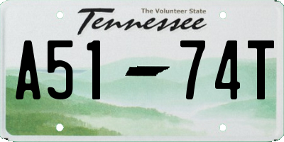 TN license plate A5174T