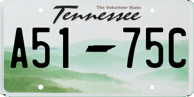 TN license plate A5175C