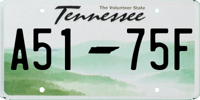 TN license plate A5175F