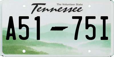TN license plate A5175I