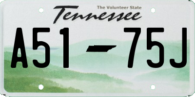 TN license plate A5175J