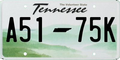TN license plate A5175K