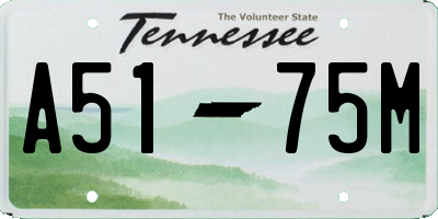 TN license plate A5175M