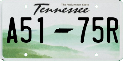 TN license plate A5175R