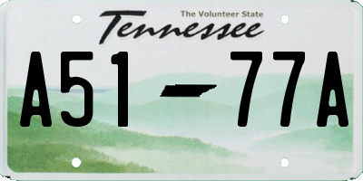 TN license plate A5177A