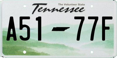 TN license plate A5177F
