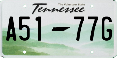 TN license plate A5177G