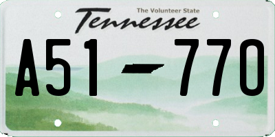 TN license plate A5177O