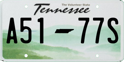 TN license plate A5177S
