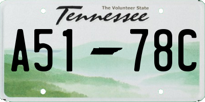 TN license plate A5178C
