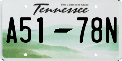 TN license plate A5178N