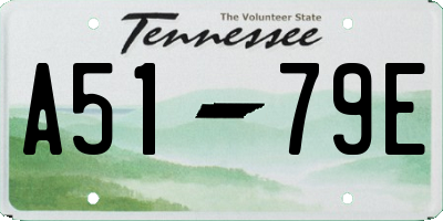 TN license plate A5179E