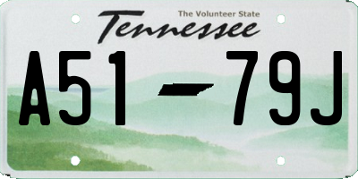 TN license plate A5179J